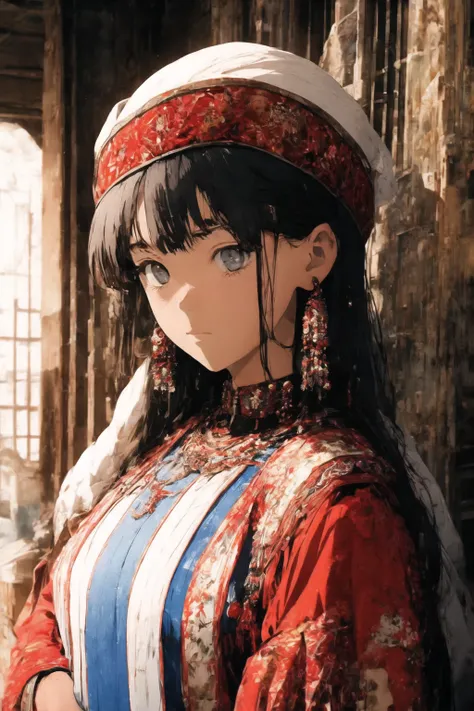 masterpiece, best quality, anime
BREAK
1girl, face, head tilt, Sultant Oman female traditional dress, omani female dress,
