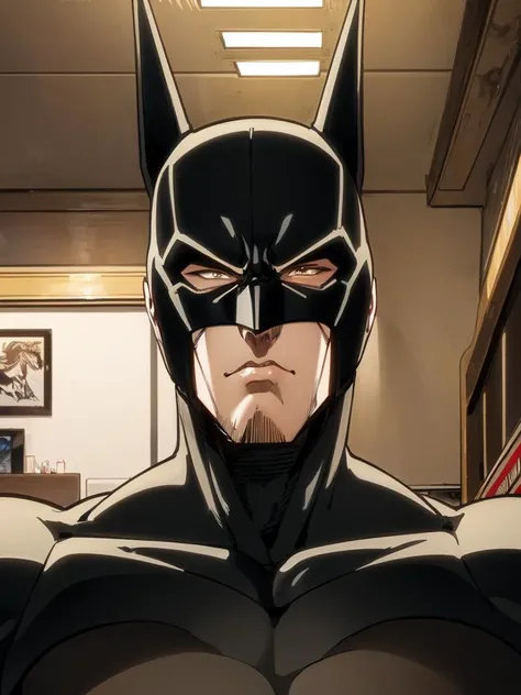 masterpiece, 1boy, best quality, portrait of batman, batcave, dark atmosphere, detailed background, <hypernet:sxz-jojo-v1-3000:0.6>