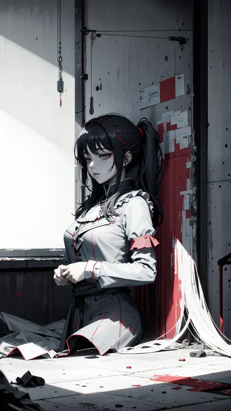 ((best quality)), ((masterpiece)) <lora:blckmtl:0.3> <lora:Bloodstainai:0.8> , BLCKMTL, bloodstainai