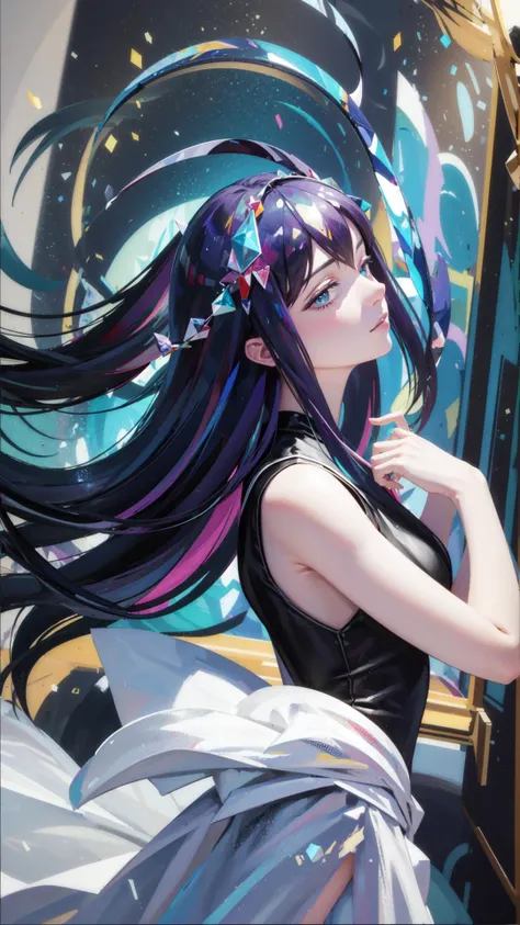 ((best quality)), ((masterpiece)) Gems, Painting, <lora:Bao:0.6>