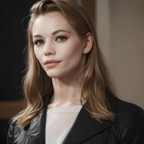 (masterpiece:1.2, best quality:1.2, high resolution), svetlana ustinova, detailed face, smile, black jacket, white shirt, <lora:Svetlana_Ustinova-04:1>