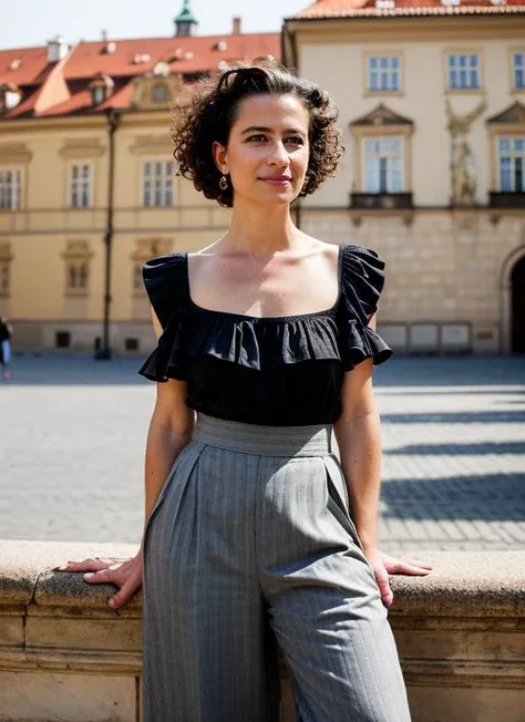 portrait of sks woman, in Prague, at the Prague Castle, style by Flora Borsi, perfect haircut, Ruffled top and wide-leg pants, by Dorothea Lange, epic character composition,
<lora:locon_perfecteyes_v1_from_v1_64_32:0.25>, perfecteyes
<lora:locon_perfectsmile_v1_from_v1_64_32:0.1>, (perfectsmile:0.7)
<lora:add_detail:0.7> <lora:locon_ilanaglazer_v1_from_v1_64_32:1>