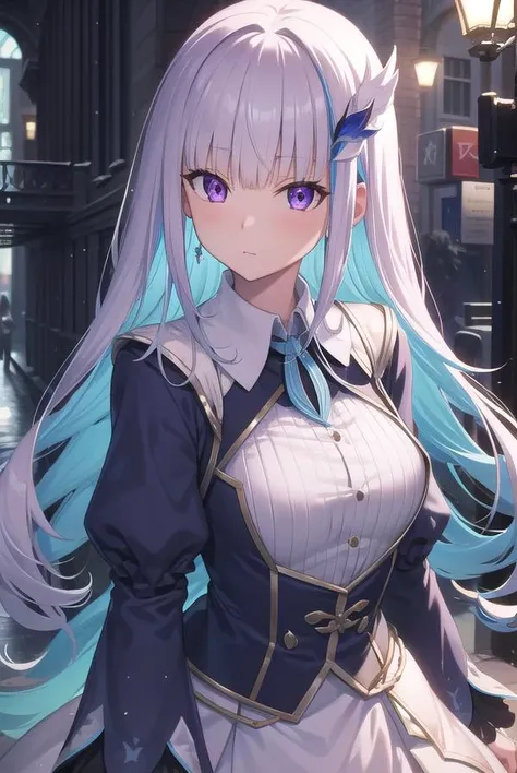 lizehelesta, <lyco:lizehelesta-LYCORIStest:1>,
lize helesta, blue hair, blunt bangs, colored inner hair, hair flaps, hair ornament, long hair, multicolored hair, (purple eyes:1.1), sidelocks, two-tone hair, white hair, (small breast:1.2),
BREAK armband, chromatic aberration, collared dress, dress, frilled sleeves, frills, long sleeves, virtual youtuber, white dress,
BREAK looking at viewer,
BREAK outdoors,
BREAK <lora:GoodHands-vanilla:1>, (masterpiece:1.2), best quality, high resolution, unity 8k wallpaper, (illustration:0.8), (beautiful detailed eyes:1.6), extremely detailed face, perfect lighting, extremely detailed CG, (perfect hands, perfect anatomy),