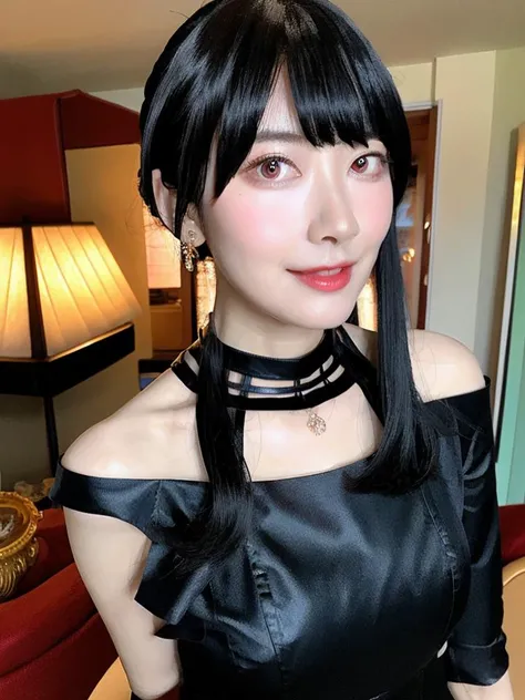 <lora:hiyamasaya_lora:1> <lora:yor-briar-or-realistic-lora:1>
black_dress,
((masterpiece:1.4, best quality)), ((masterpiece, best quality)), (photo realistic:1.4),
professional lighting, physically-based rendering,
extremely detailed eyes and face, eyes with beautiful details,
Japanese idle (Japanese actress),
slender, thin legs,(face_focus:1.3),