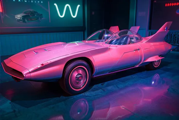 analog gloomy photo of a GM Firebird 3 car, <lora:gmf1r3b1rd3:1>, racing down a neon avenue at night, neon city, outrun, synthwave, retrowave, red sky, ((cyberpunk)), nighttime, High Detail, Sharp focus, ((photorealism)), realistic, best quality, 8k, award winning, dramatic lighting, epic, cinematic, masterpiece, atompunk, dutch angle, volumetric lights, ambient fog:1.3,