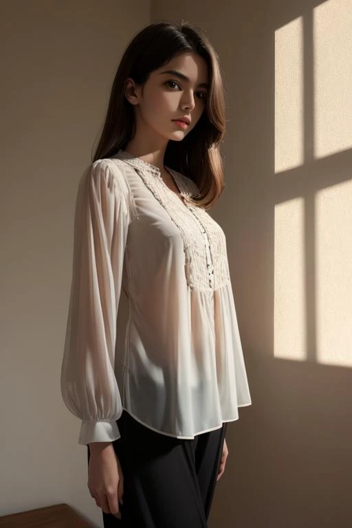 blouse, light and shadow