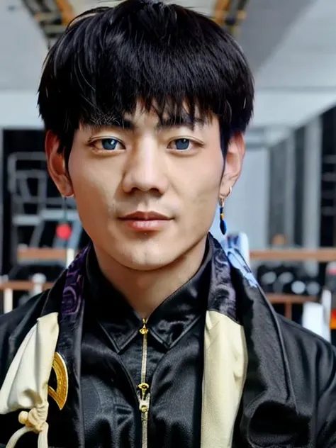 masterpiece, best quality, 1man, black eyes, <hypernet:asanagi:1>