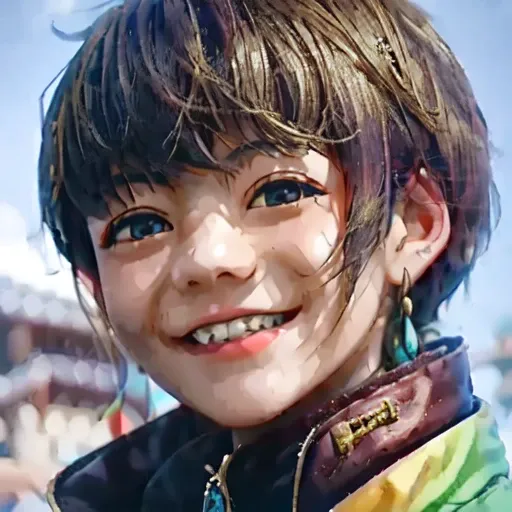 Masterpiece, best quality, 1 girl, grin, <lora:DingZhenLora:1>