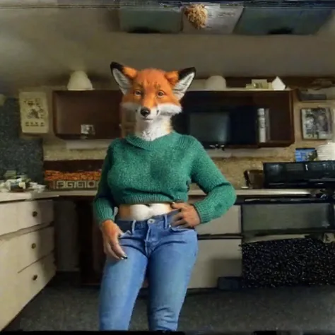 solo, 1girl, (anthro mature female fox wearing jeans and a sweater), real, paws, detailed fur, realistic, photo, vhs, distortion, glitch, 90VHS, vhs still from tv, vhs from documentary, vhs commercial, home , family reunion, thanksgiving, <lora:VHS3:0.5> <lora:Furtastic_Detailer:0.2> <lora:badvhs_v1:1>