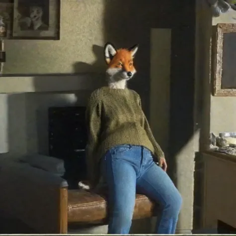 solo, 1girl, (anthro mature female fox wearing jeans and a sweater), real, paws, detailed fur, realistic, photo, vhs, distortion, glitch, 90VHS, vhs still from tv, vhs from documentary, vhs commercial, home , family reunion, thanksgiving, <lora:VHS3:0.5> <lora:Furtastic_Detailer:0.2> <lora:badvhs_v1:1>