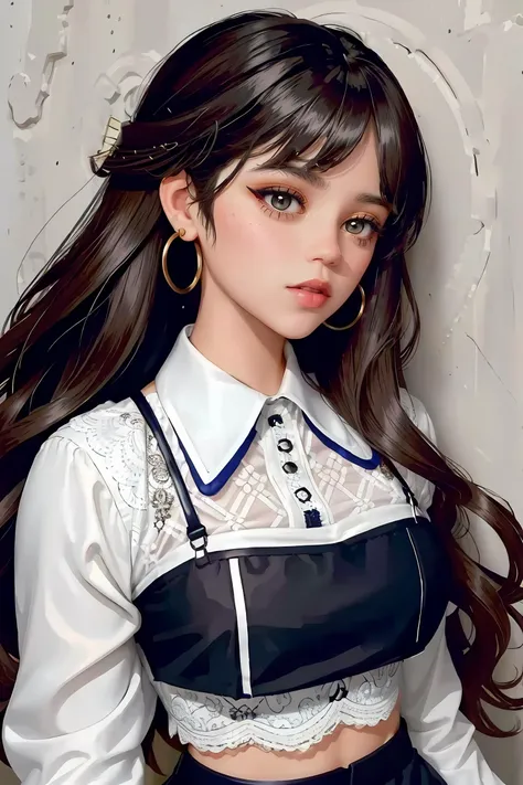 tmasterpiece,top Quority,(realisticlying,realisticlying:1.4),(RAW photos:1.2),Very delicate CG Unity 8K wallpaper,very delicate beautiful,Wonderful,Boxing pose,The attention to detail,offcial art,absurderes,Incredibly Ridiculous res,hugefilesize,Very fine,very refined,Beautiful eyes and face,Beautiful exquisite eyes,light in face,one-girl,pony tails,(pompons)nabel,A half body,PE uniform short sleeve crop top T-shirt, Bare arms, By bangs,