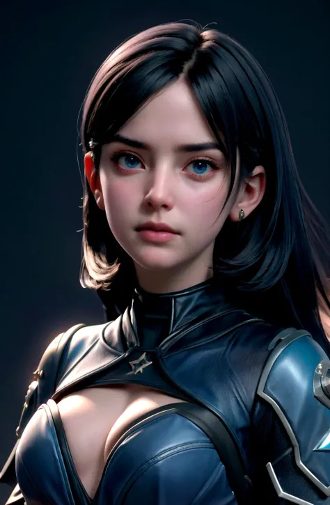 3dmm, character design, shades of blue, dramatic lighting, cinematic, portrait, fine details, zoomed in, 150mm and 8k and UHD and photorealistic and HDR and FStop 1.8 and High octane render and Unreal engine 5 and cinematic and highly detailed and ray tracing and sharp focus,  Import test then create and upbeta, Mona106