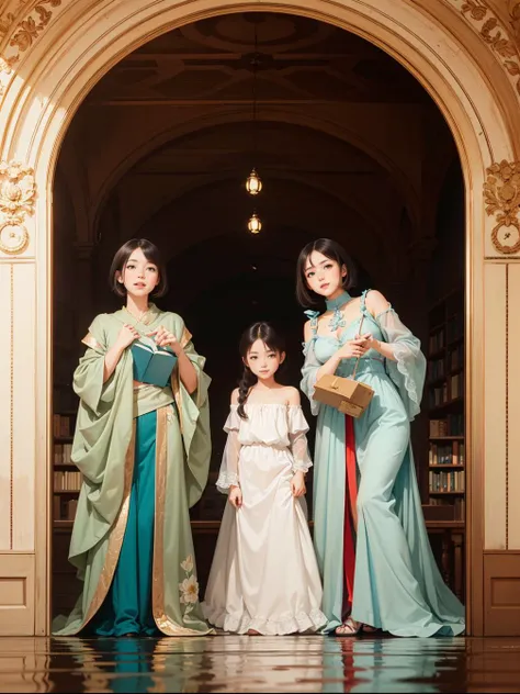 multiple girls, 3girls,books,short hair,Giggle smile
4K image of a woman, her hair flowing like a musical symphony, eyes reflecting harmony. Wearing a gown crafted from woven music notes, she's in a grand opera house where instruments play themselves. The scene, under the soft stage light, depicted in the style of an Art Nouveau poster.
<lora:tw:0.6>
masterpiece, best quality, official art,