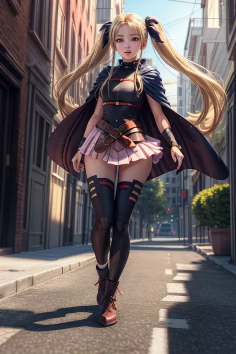 <lora:add_detail:1> <lora:copax_charm_eu:0.0>
(photorealistic,masterpiece, best quality, ray tracing, volumetric lighting, ssao shadows, detailed, intricate, colorful),
face happy, full body,
1girl,blonde,brown eyes,cape,belt,miniskirt,pink skirt,thighhighs
<lora:fate testarossa:1>