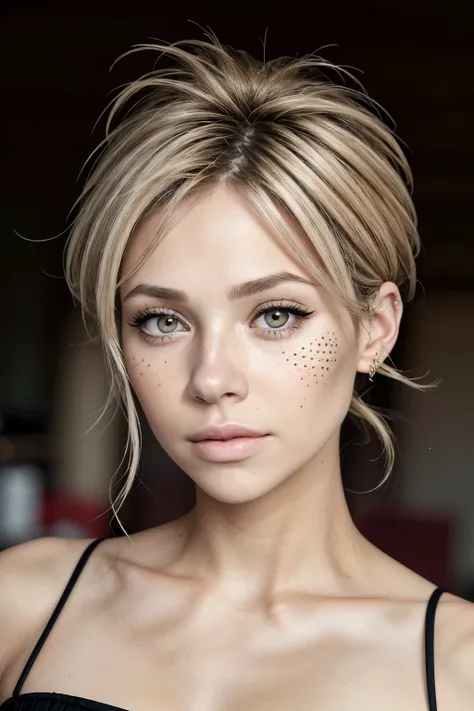 <lora:NatalieLevin_v1:1> NatalieLevin, focus on eyes, close up on face, color blond hair styled spiky hair
