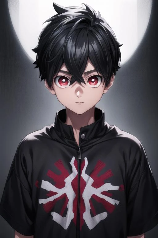 masterpiece, best quality, high quality, 1boy, solo, male focus, looking at viewer, upper body, <lora:kabane_kusaka:0.70>, kabane_kusaka, black hair, red eyes, hair between eyes, , gakuran