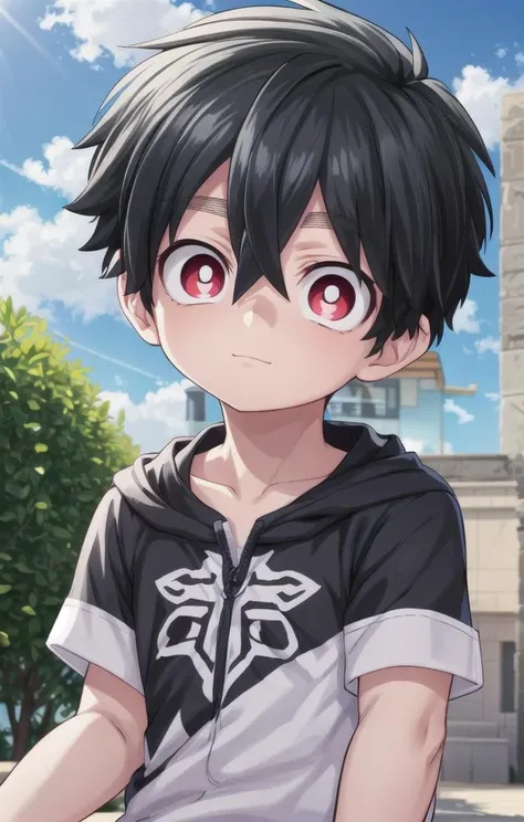 1 boy,more details in eyes,cute,looking at viewer, adorabel boy,cute face,details sky,handsome,young,juvenile,((masterpiece:1.4,best quality)),multiple details, eyeshadow,sfw, <lora:kabane_kusaka:0.6>,
KABANE_KUSAKA, BLACK HAIR, RED EYES, HAIR BETWEEN EYES