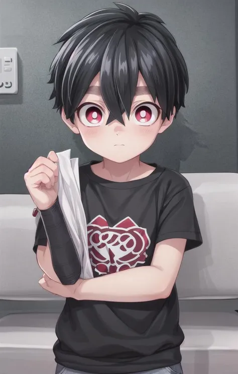 1 boy,more details in eyes,cute,looking at viewer, adorabel boy,cute face,details sky,handsome,young,juvenile, blush, introvert,((masterpiece:1.4,best quality)),multiple details, eyeshadow,sfw, <lora:kabane_kusaka:0.6>,
KABANE_KUSAKA, BLACK HAIR, RED EYES, HAIR BETWEEN EYES