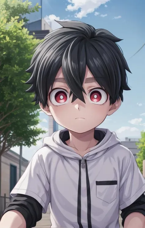 1 boy,more details in eyes,cute,looking at viewer, adorabel boy,cute face,details sky,handsome,young,juvenile,((masterpiece:1.4,best quality)),multiple details, eyeshadow,sfw, <lora:kabane_kusaka:0.6>,
KABANE_KUSAKA, BLACK HAIR, RED EYES, HAIR BETWEEN EYES