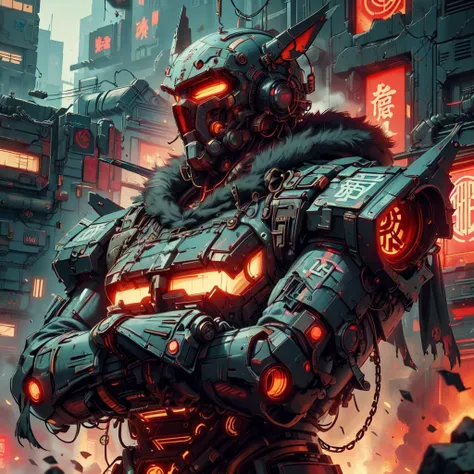 (reimagined in a cyberpunk universe), (cyberpunk style), (cyberpunk), (cyberpunk outfit),<lora: GoblinSlayer0:0.9>, high quality, best quality, masterpiece, solo, 1boy, goblin slayer, cyberpunk armor, helmet, glowing eye, with a mechanical green mask, fur collar, against wall, crossed arms, looking at viewer, cyberpunk city,<lora:ExoMagmaTech-20:0.8>, exomagmatech , scifi, lava made, translucent ,<lora:ShinobiTech-20:0.9>, shinobitech , scifi, shinobi, bulky metal , (cyberpunk:1.1) , neon lights, vehicle on the street ,