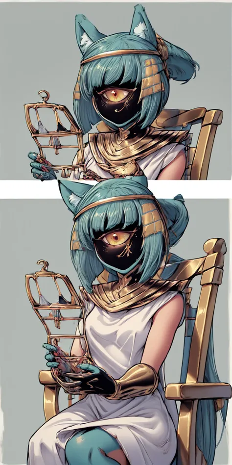 (masterpiece, best quality, extremely detailed, grainy:1.3) natural lighting, highres, girl, sitting on golden throne, detailed hair, sitting on egyptian throne, egyptian thomb, (golden hieroglyphics:1.2), ancient egypt, summer dress, dusk, gold black intricate details, (golden sclera:1.2)
[<lora:GirlsReactingToBikinisMeme:1> ::57] (GirlsReactingToBikinisMeme:1.3)
[[<lora:more_details:0.35>::65]:10] 
[<lora:suckerforlove_nyanlathotep-11:1.0> #cmd\(1 if step < 50 else  sin(life\)\)] (nyanlathotep:1.1), (colored skin:1.2), (detailed eye:1.2) (one-eyed:1.1) egyptian, clothes,  white dress, fluffy tail,