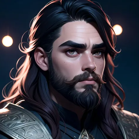 1boy, 1man, viking, long beard, vampire lord, male focus, beard, gothic makeup, portrait, rendered, high quality, best quality, <lora:portraitfixerv2:1>, speedpaint,
(8k, RAW photo, highest quality), hyperrealistic abstract style portrait of an otherworldly man with metallic skin, glowing orbs for eyes, and intricate fractal patterns emanating from their face, non-representational, colors and shapes, expression of feelings, imaginative, highly detailed