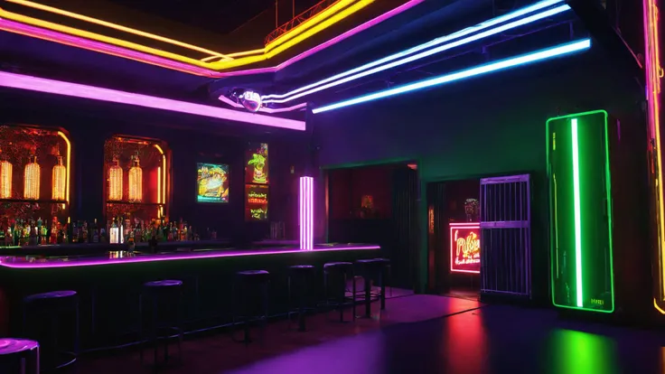 The neon-soaked nightlife of the Electric Pickle, a popular nightclub in the heart of Miami's entertainment district:1.4. , unreal engine 5 , GTA screenshot, <lora:GTA_Style:0.75>