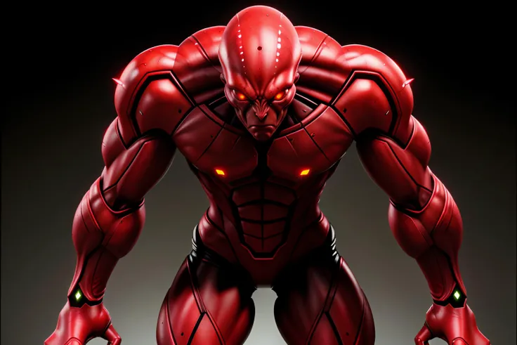 (1 girl), (megan fox), young girl, carnage muscular physique, seductive face, mouth wide open carnage style, long red hair, perfect muscular body, super skinny legs, cybernetic muscle suit, sissy, femboy, (carnage style physique),
