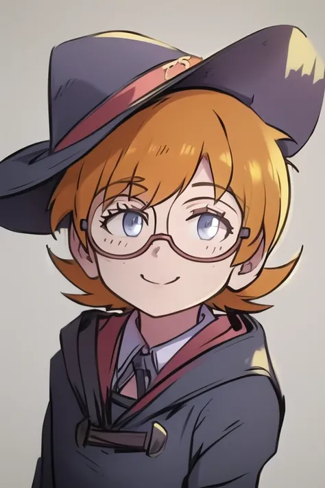 lotte jansson, anime style, luna nova uniform, smiling, masterpiece, best quality