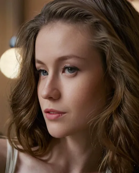 cinematic film still <lora:EmilyBloom_SDXL_v1.0:1>
large format photo, RAW, ((ohwx woman)) with fair pale skin,
close-up of delicate features softly lit from within, gazing intently with soulful eyes and straight locks framing her face. Photographed in her New York apartment by Annie Leibovitz, renowned for intimate black and white portraits highlighting innate beauty. . shallow depth of field, vignette, highly detailed, high budget, bokeh, cinemascope, moody, epic, gorgeous, film grain, grainy