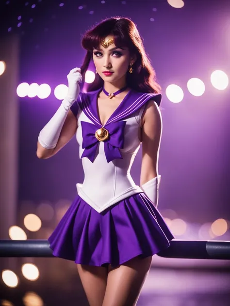 cinematic film still photographed, beautiful girl, purple sailor senshi uniform, full body, large breasts, narrow waist, <lora:xl_sailor_senshi_uniform-1.0:0.8> . shallow depth of field, vignette, highly detailed, high budget, bokeh, cinemascope, moody, epic, gorgeous, film grain, grainy