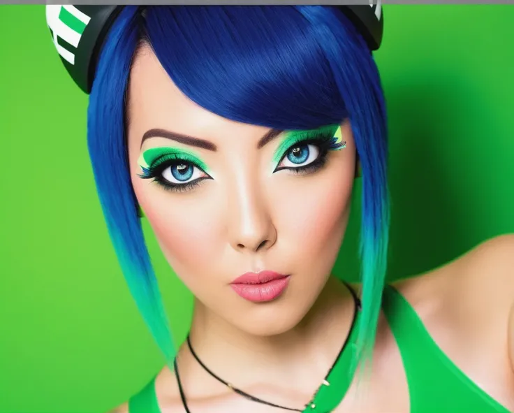 <lora:hitomi-xlv1:1.0>, stylized by Giovanni Battista Venanzi, Stephen Hillenburg,close up of a (a group of hitomi, large breasts, detailed eyes:1.3) reimagined as a Jet Set Radio game character, they have a Furious Indigo Fangs, Celtic fauna, Pastel Goth Art, Cinematic, Polaroid, F/8