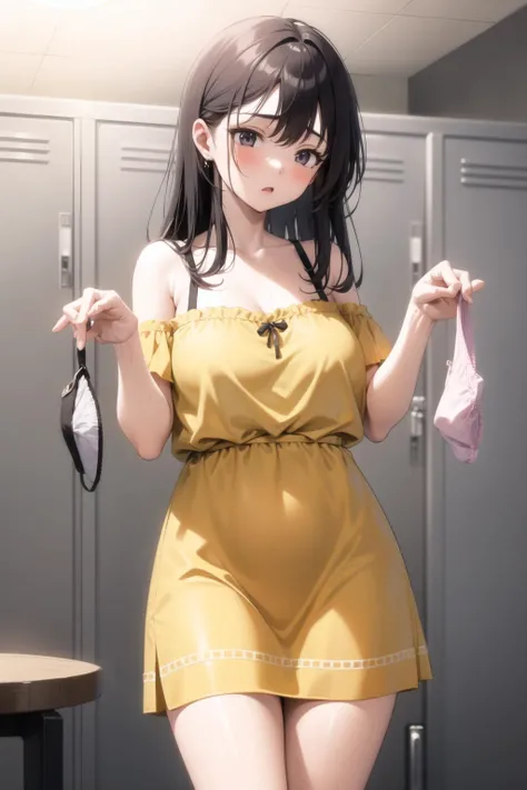<lora:locker_room_v0.1:1>
locker room, 1girl, holding panties, sundress, wet hair, wet, large breasts,
<lora:presenting_panties_v0.3:1>, masterpiece, best quality, highly detailed