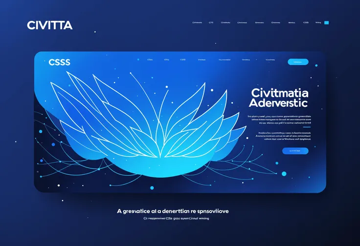 UI-UX Style, a website layout, Civitai, ai generation website, single page, vector art, black and blue gradient theme, responsive, bootstrap and CSS compatible, extremely well designed, award winning, cinematic advertising, masterpiece, best quality, <lora:UiUX-SDXL:0.5>