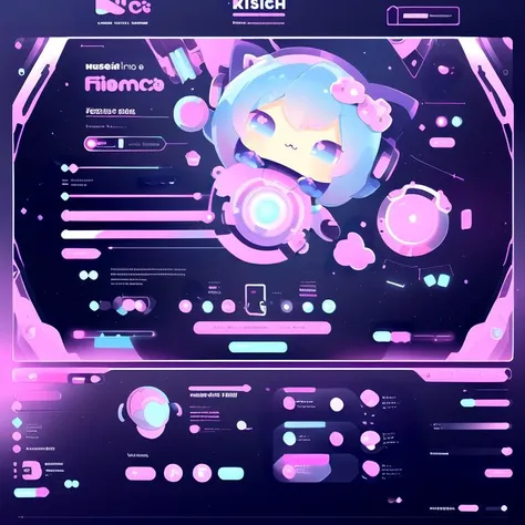 <lora:UI-UX:0.8> UI-UX Style, a website layout, website, single page, vector art,  responsive, bootstrap and CSS compatible,   <lora:KawaiiTech-20:0.8> kawaiitech, pastel colors, kawaii, cute colors, scifi