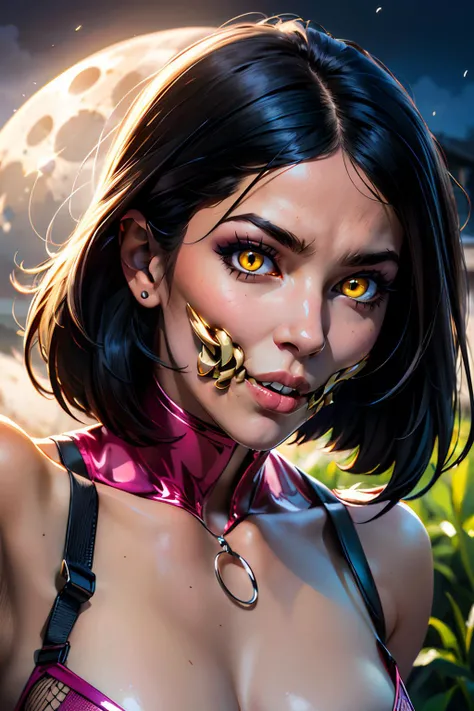(((ultra realistic))) photoshot, work of art, Maximum quality,photoshotgrafia fiel de Alita anjo de combate, (ultra detailed face and eyes:1.3) in a modified robotic body, shiny white metals, bright yellow mechanical parts, wires and cables , LEDs for mechanical parts, strong and sexy body, breasts big, thick-thighs, yakuza tattoo on the body, White hair, battle angel alita face, in position of action, in top perspective showing the ground, closed fists , serious and angry eyes, scenery on top of an old spaceship flying high.
