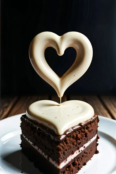 food photography, heart shaped chocolate cake, concept art, baking, professional lighting, unreal engine 5, 4k, 8k