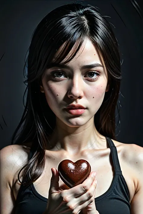 food photography, heart shaped chocolate cake, highly detailed, digital painting, artstation, concept art, smooth, sharp focus, illustration, art by artgerm and greg rutkowski and alphonse mucha