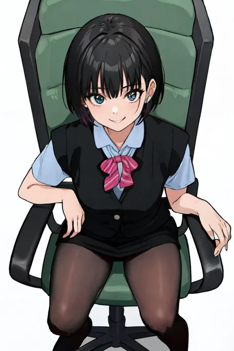 <lora:office uniform:1>office uniform, office, short hair, sitting office chair, black pantyhose, spread legs,
<lora:kyouhakoredeiiya-v1:0.5>
(best quality, masterpiece, RAW photo,ultra-detailed:1.2), <lyco:GoodHands-beta2:1.0>,1girl,solo,looking at viewer,smile