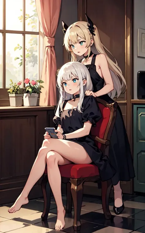 2girls sitting