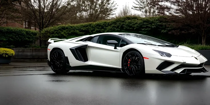 Lamborghini poison,masterpiece, highly detailed photorealistic 8k raw photo,Rainy night, night,bright tones,real light and shadow,best cinematic quality, volumetric lighting and shadows,1girl driving car, sprktt,cutting-edge design, showcasing sleek lines, advanced features, innovation, futuristic cityscape, high-tech laboratory, futuristic cityscape background, Full shot, shiny and reflective bodywork ,8k <lora:Lamborghini poison:0.8>