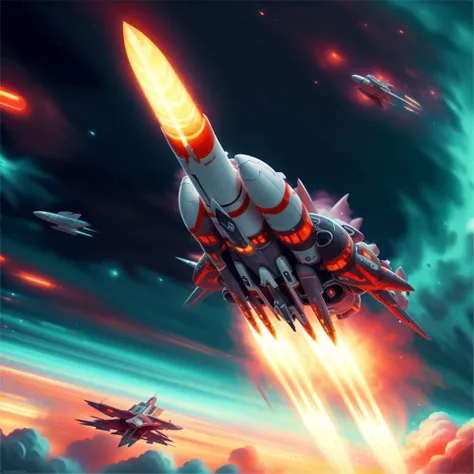 <lora:rocketStart:0.8> Rocket, clear sky,cloud, thrusters , turbo boosters , motion lines, motion blur, speed, ,
<lora:DemonicTech-20:0.8>, demonictech , scifi,