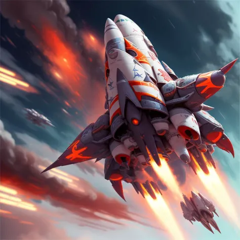 <lora:rocketStart:0.6> Rocket, clear sky,cloud, thrusters , turbo boosters , motion lines, motion blur, speed, ,
<lora:DemonicTech-20:0.8>, demonictech , scifi,