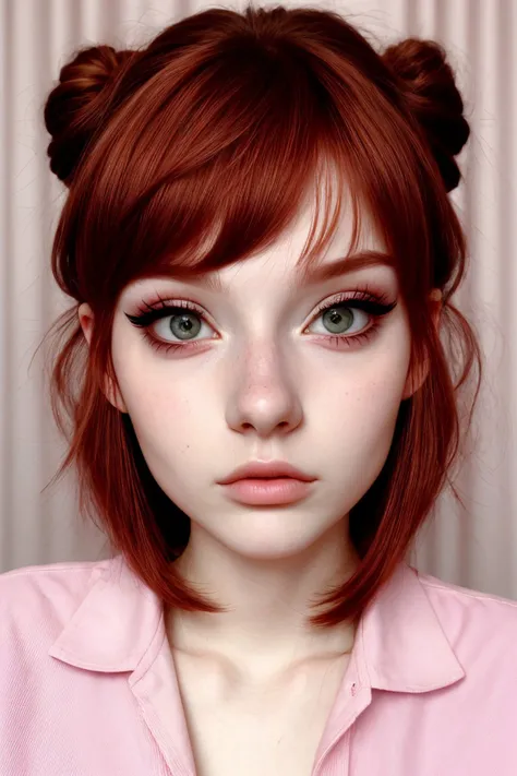 realistic photo of <lora:sd15_LiluCinnamon_locon_24_v1-000016:.9> LiluCinnamon, focus on eyes, close up on face, pouting, hair styled as curtain bangs hair,