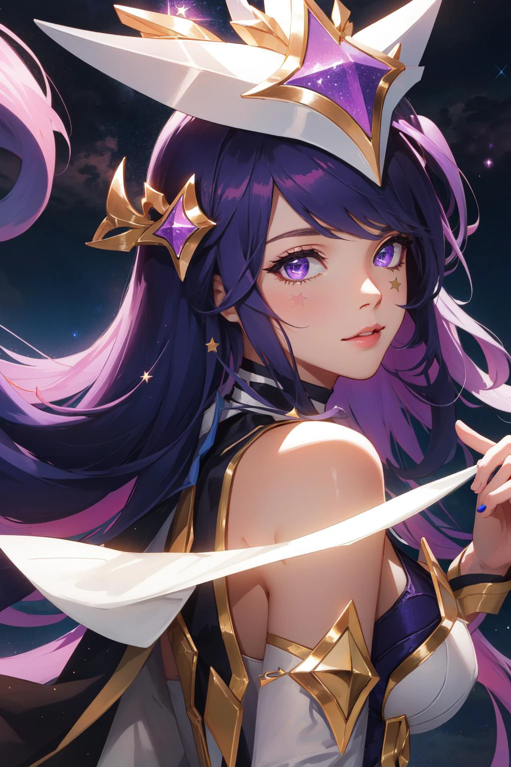 (masterpiece, best quality),  intricate details,
1girl,   <lora: Star_Guardian_Syndra:0.8>  star guardian syndra,