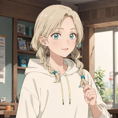 masterpiece,high quality,solo,
<lora:0007Syuduki:1>,
yuduki,twin braids,
cream hoodie,