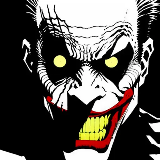 Joker, black and violet color scheme, sinCity_iamYork