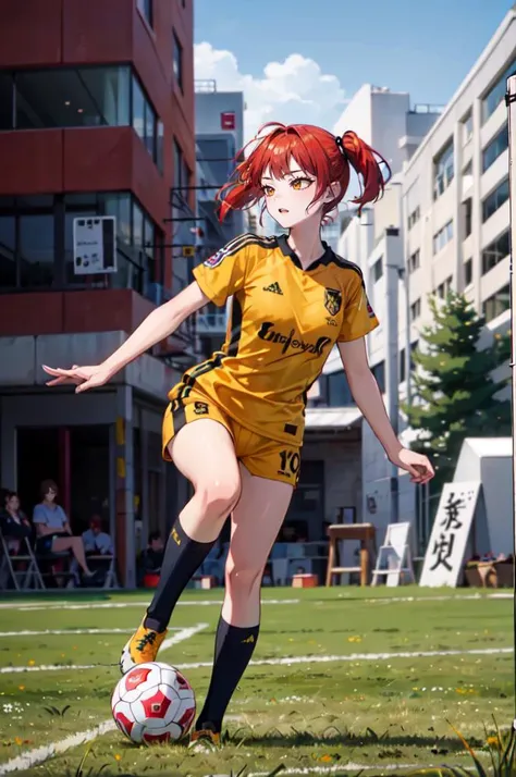 Girl's yell leader, male , school cap, red sash, in the stadium stands, black , sweat, whole body moving, dynamic movement, hard-working expression, masterpiece, looking at the viewer