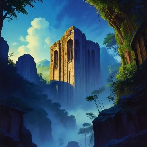 (masterpiece),(best quality),(ultra detailed),(cinematic lighting),illustration,
illustration,painting,highly detailed,sharp focus,cinematic angle,
in a dangerous jungle,mountains in the background,sun light,
(in a fantasy temple ruins:1.2),in the jungle,big broken statues,
detailed background,
realistic,oil painting,bright and bold colors,expansive sky,sense of adventure,bright colors,vivid colors,<lora:broshild2023:0.7>,broshild2023 style,
1970s,1980s,stylized,pulp magazine cover art,
<lora:PAseer-SD15-LCM Quick:1>,