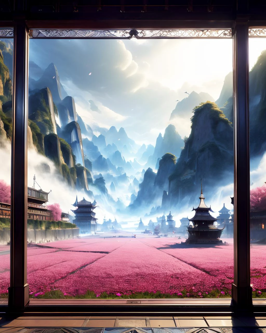 (High Quality:1.4), (Best Quality:1.4), (masterpiece:1.4), official art, official wallpaper, 4k textures,
swordism, (spell, enormous sword stuck in background, diagonal:1.5), sky, cloud, flower, petals falling, mountain,
(detailed:1.05), (extremely detailed:1.06), sharp focus, (intricate:1.03), (extremely intricate:1.04), low contrast, soft cinematic light, soothing tones, HDR, (Epic scenery:1.05), (beautiful scenery:1.05), (detailed scenery:1.05), (intricate scenery:1.05), (wonderful scenery:1.05), <lora:Swordism_Girl_v2.0:0.9> <lora:GoodHands-vanilla:1>